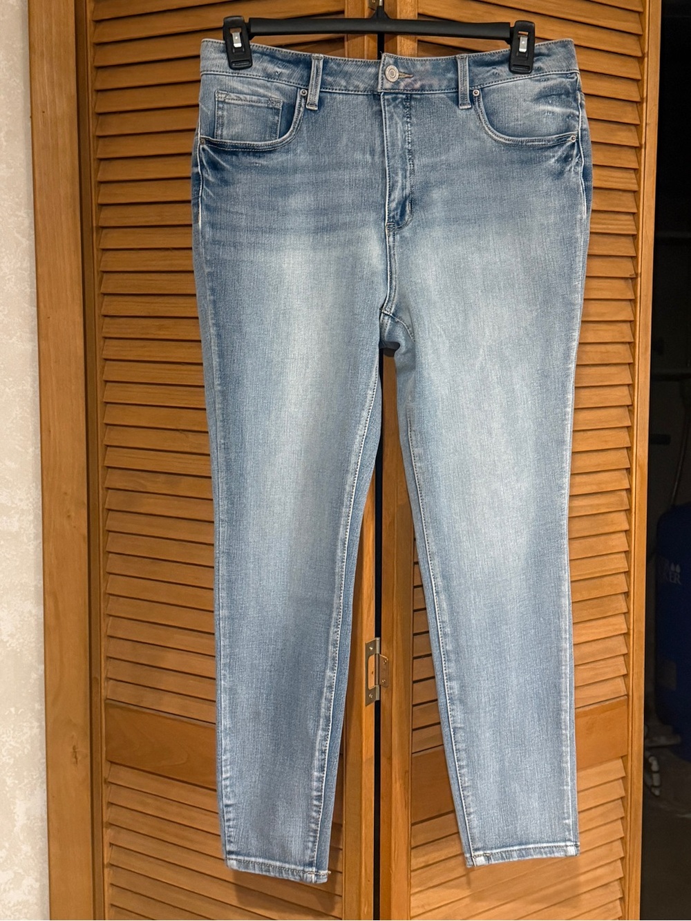 Time and Tru High Waisted Skinny Jeans Light Wash Blue Stretch Denim Aesthetic